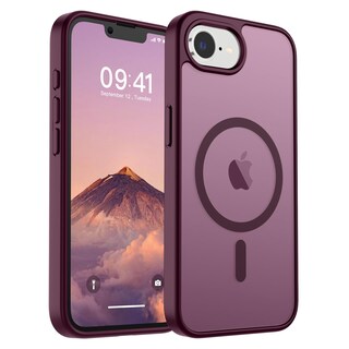 Foto 1 | Funda Magnética Supfine Para Iphone 16e 2025, Color Rojo Vino - Venta Internacional.