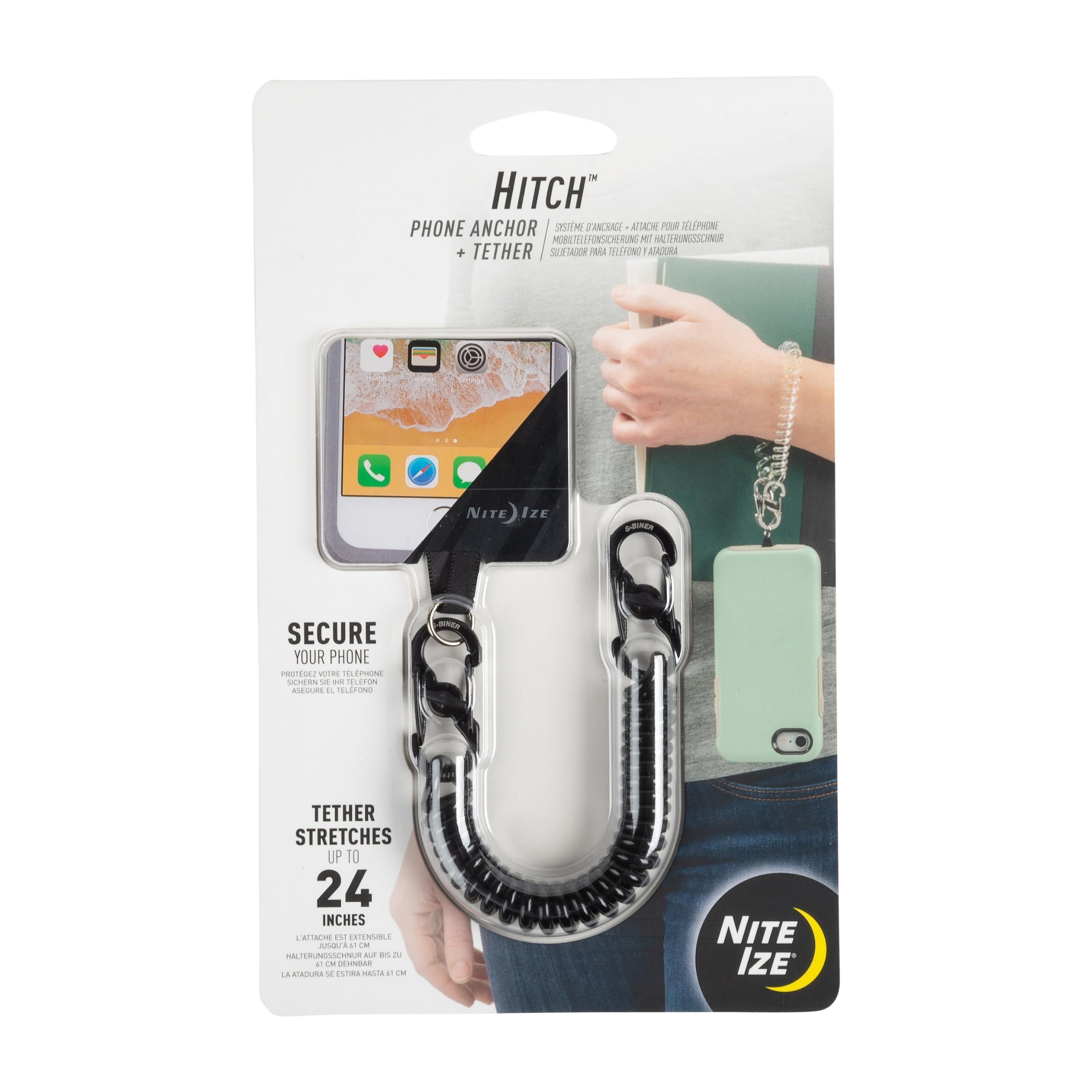 Foto 2 pulgar | Enganche Antirrobo Para Phone Anchor And Tether Nite Ize, Negro - Venta Internacional.