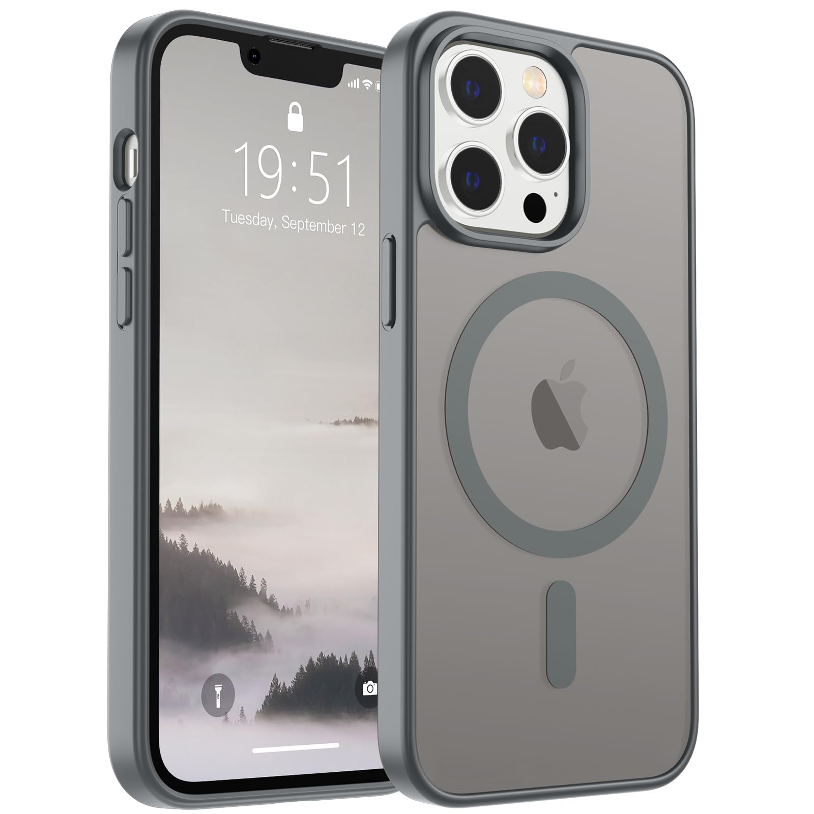 Foto 2 pulgar | Funda De Teléfono Supfine Magnetic Para Iphone 13 Pro Gris - Venta Internacional.