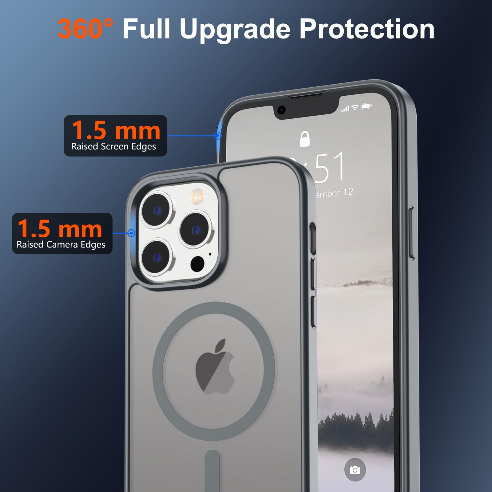 Foto 5 pulgar | Funda De Teléfono Supfine Magnetic Para Iphone 13 Pro Gris - Venta Internacional.