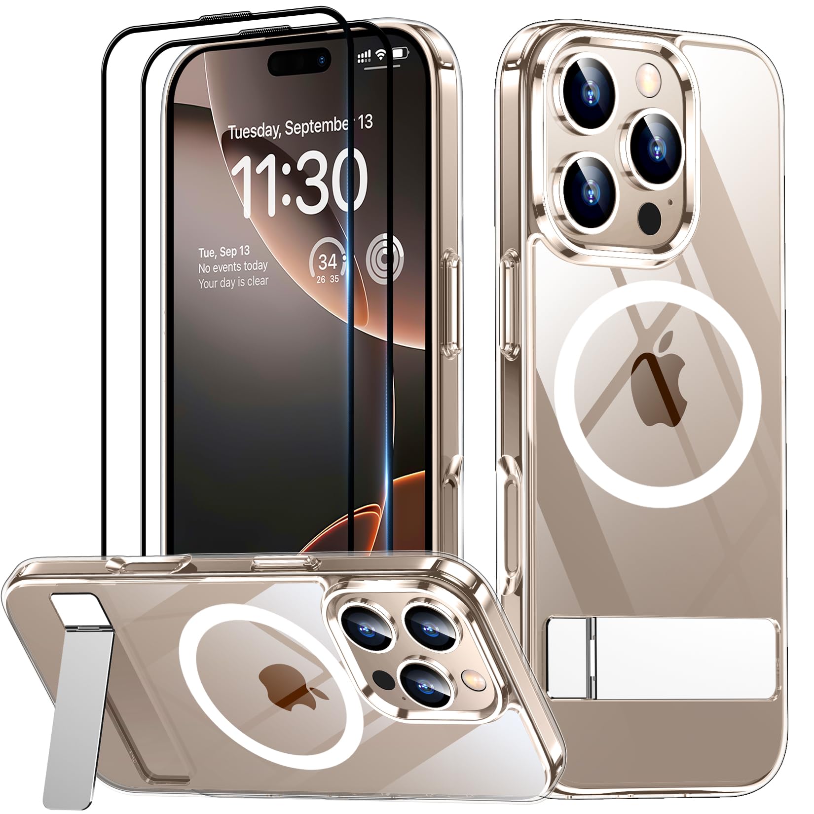 Foto 2 pulgar | Funda Magnética Spidercase Para Iphone 16 Pro Max Clear - Venta Internacional.