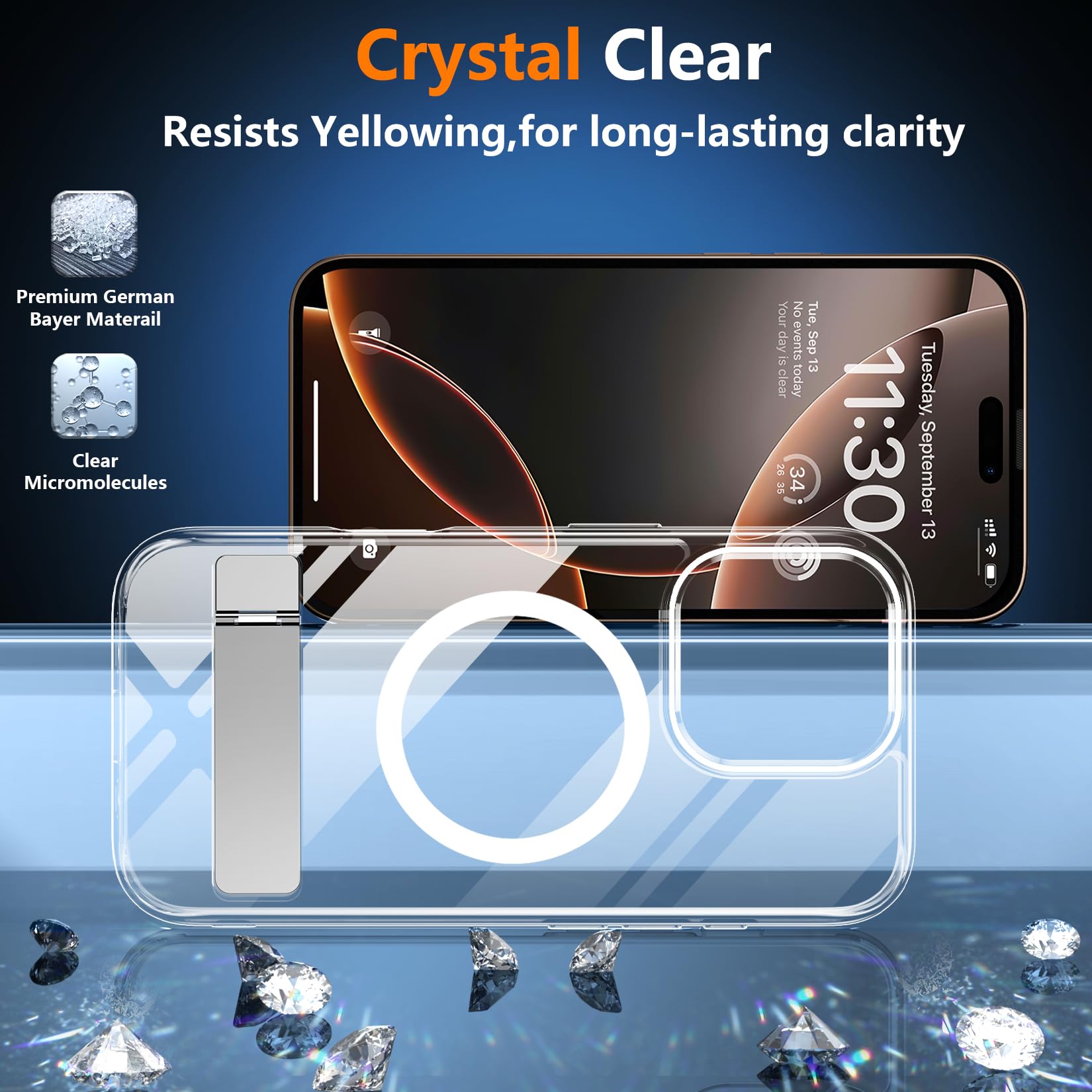 Foto 5 pulgar | Funda Magnética Spidercase Para Iphone 16 Pro Max Clear - Venta Internacional.