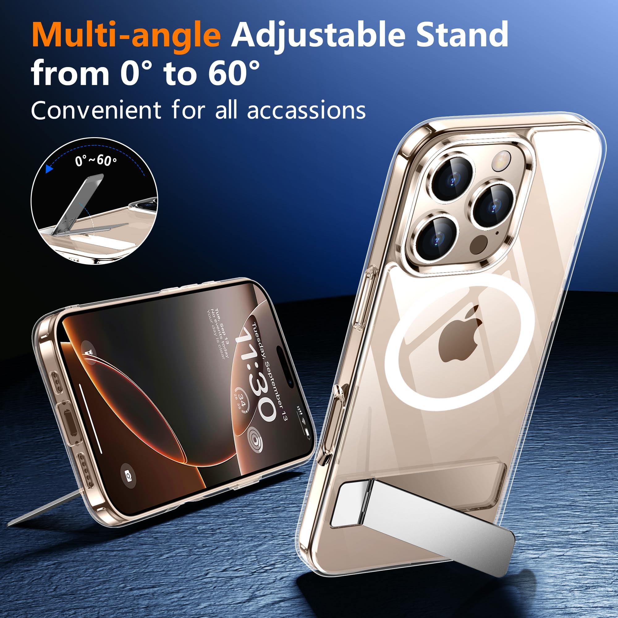 Foto 6 pulgar | Funda Magnética Spidercase Para Iphone 16 Pro Max Clear - Venta Internacional.