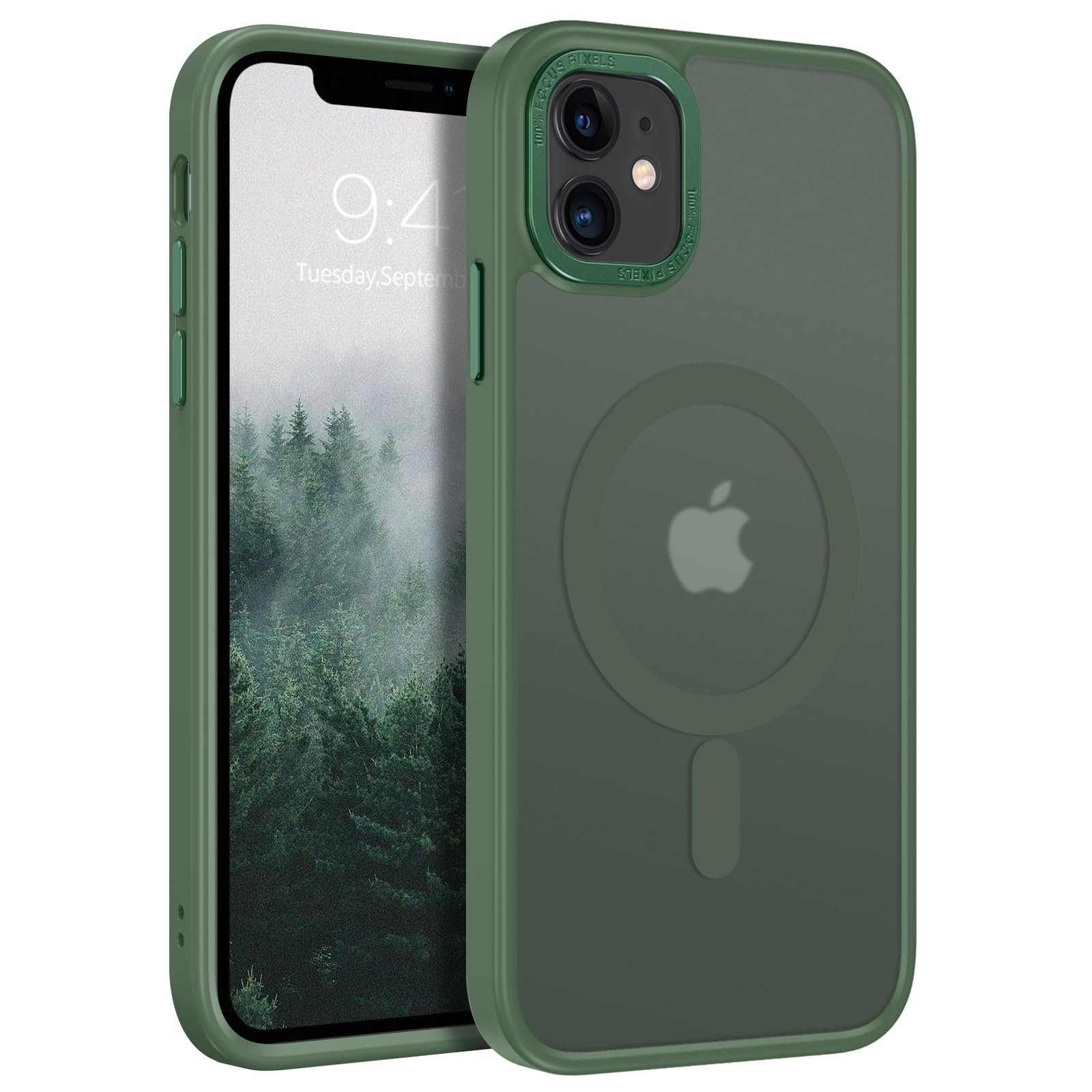 Funda De Teléfono Bentoben Para Iphone 11, Magnética, Color Verde Translúcido - Venta Internacional.