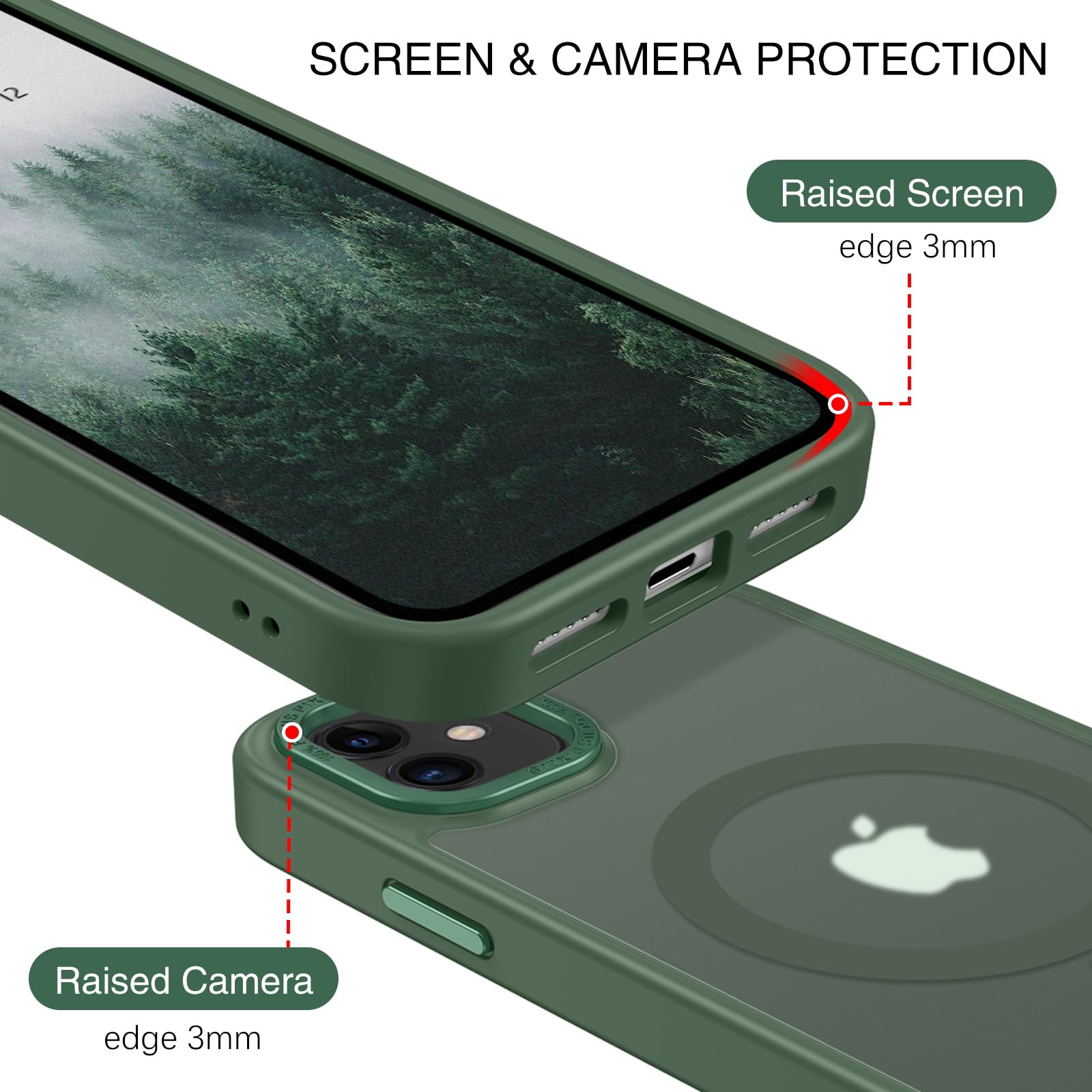 Foto 5 pulgar | Funda De Teléfono Bentoben Para Iphone 11, Magnética, Color Verde Translúcido - Venta Internacional.