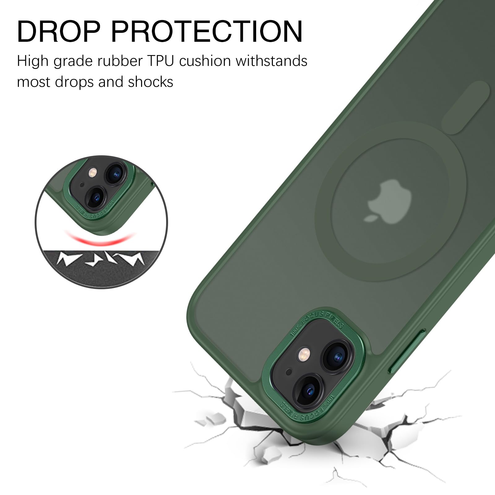 Foto 6 pulgar | Funda De Teléfono Bentoben Para Iphone 11, Magnética, Color Verde Translúcido - Venta Internacional.