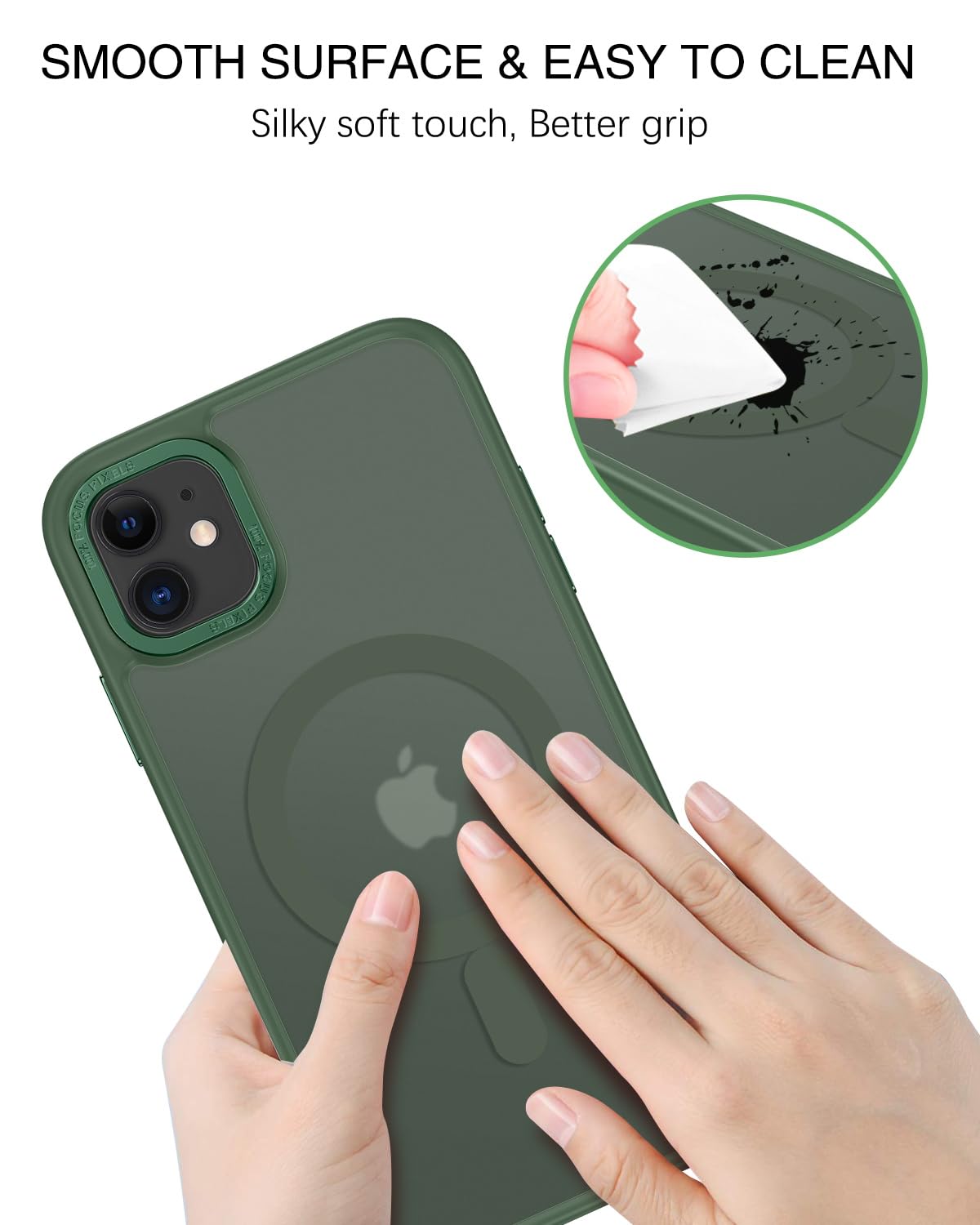 Foto 7 pulgar | Funda De Teléfono Bentoben Para Iphone 11, Magnética, Color Verde Translúcido - Venta Internacional.