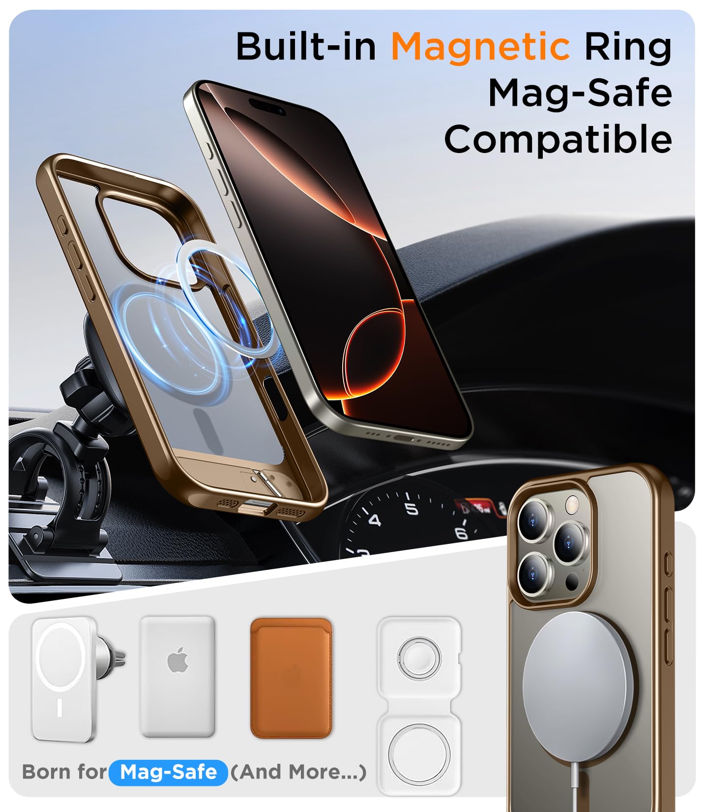 Foto 6 pulgar | Funda De Teléfono Temdan Magnetic Compatible Con Iphone 16 Pro Max - Venta Internacional.