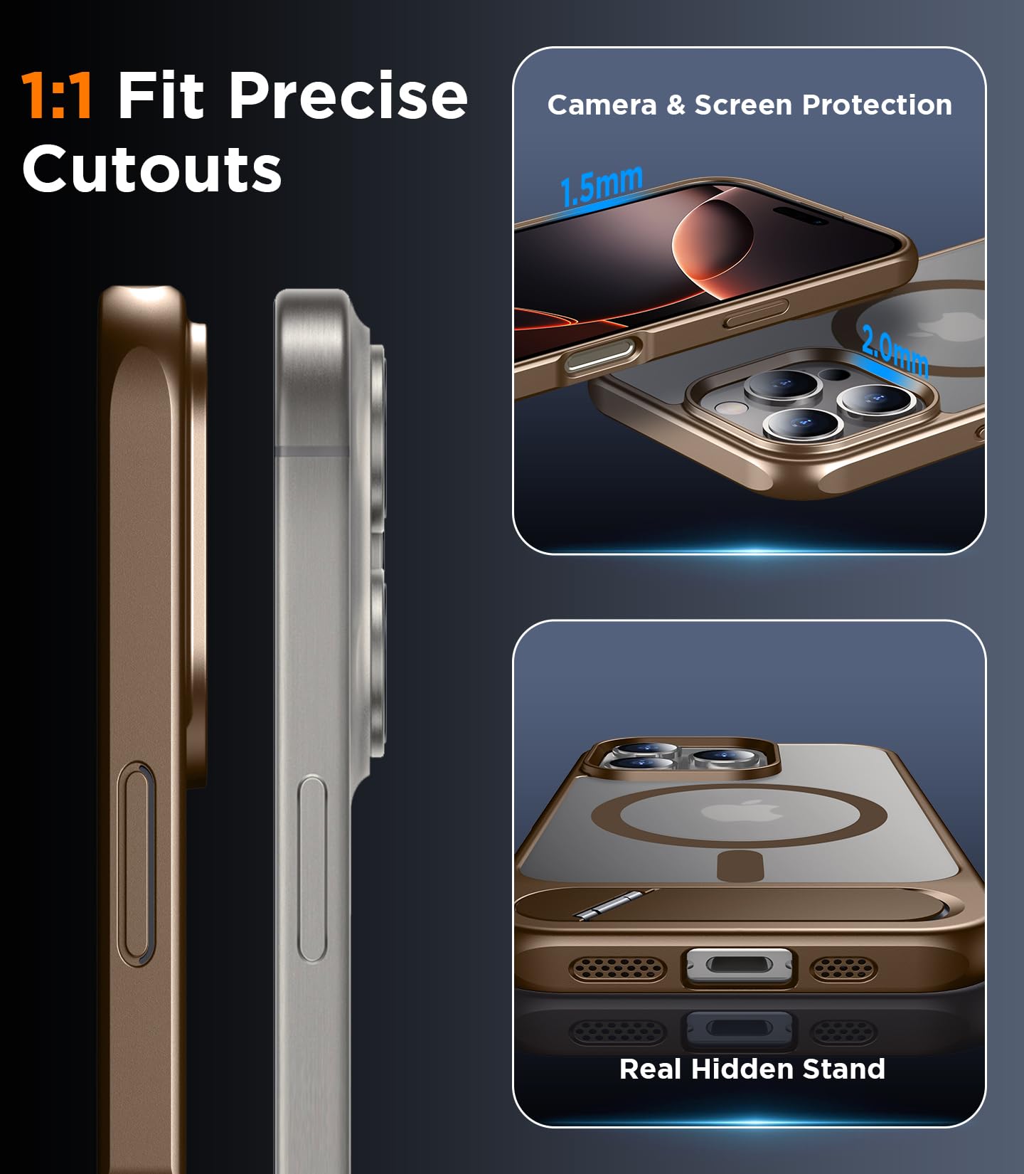 Foto 7 pulgar | Funda De Teléfono Temdan Magnetic Compatible Con Iphone 16 Pro Max - Venta Internacional.