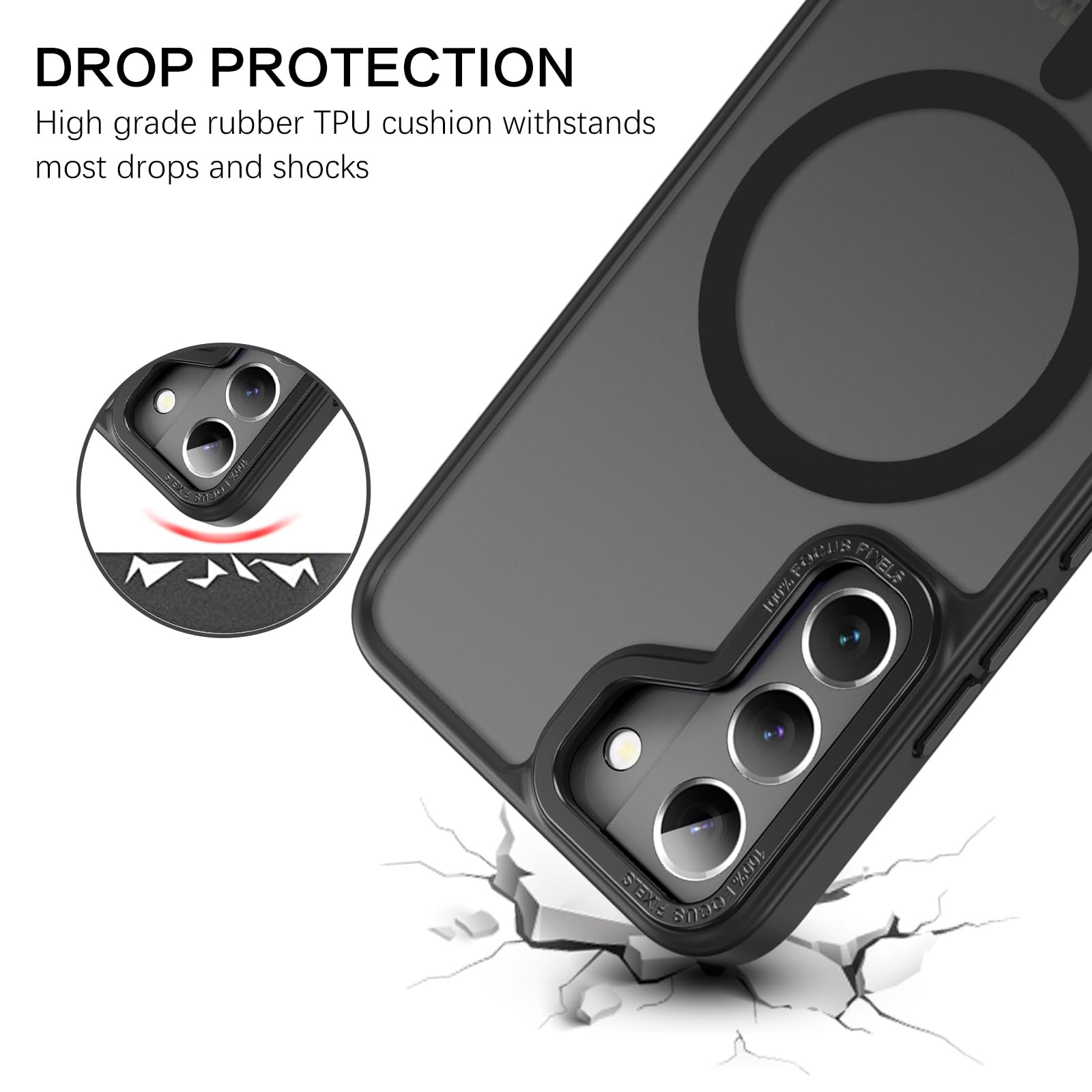 Foto 6 pulgar | Funda Bentoben Para Samsung Galaxy S22 6.1 Negra Translúcida - Venta Internacional.