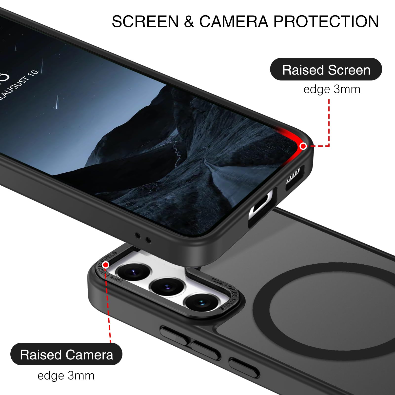 Foto 6 | Funda Bentoben Para Samsung Galaxy S22 6.1 Negra Translúcida - Venta Internacional.