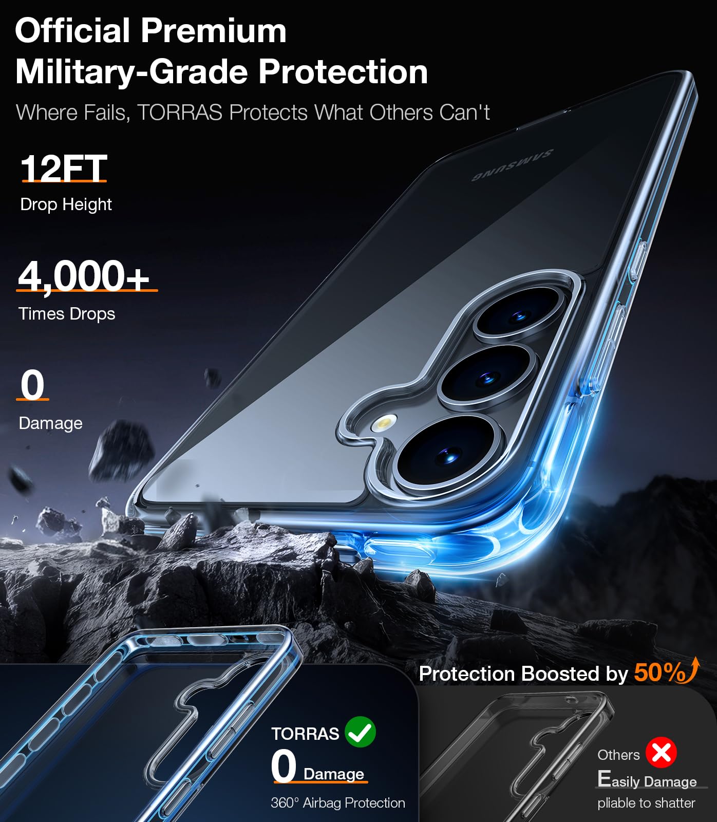 Foto 3 pulgar | Funda De Teléfono Torras Guardian A Prueba De Golpes Para Samsung Galaxy S25 - Venta Internacional.