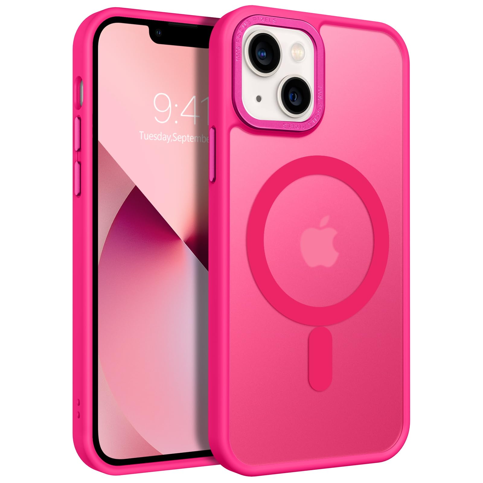 Funda De Teléfono Bentoben Para Iphone 13 Mini, Translúcida, Rosa Intenso - Venta Internacional.