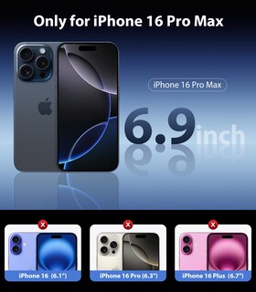 Foto 2 | Funda De Teléfono Mkeke Para Iphone 16 Pro Max, Transparente, A Prueba De Golpes - Venta Internacional.