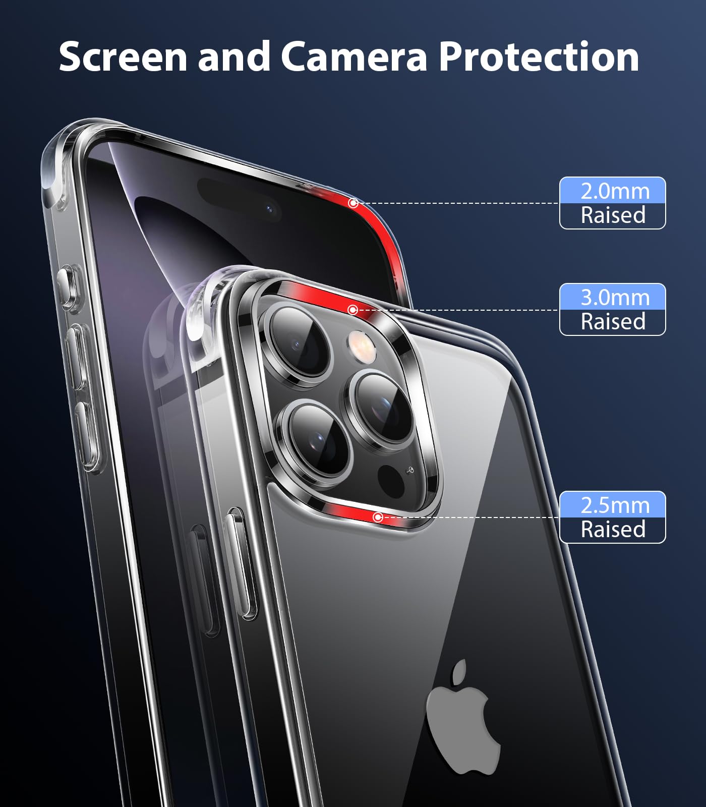 Foto 6 pulgar | Funda De Teléfono Mkeke Para Iphone 16 Pro Max, Transparente, A Prueba De Golpes - Venta Internacional.