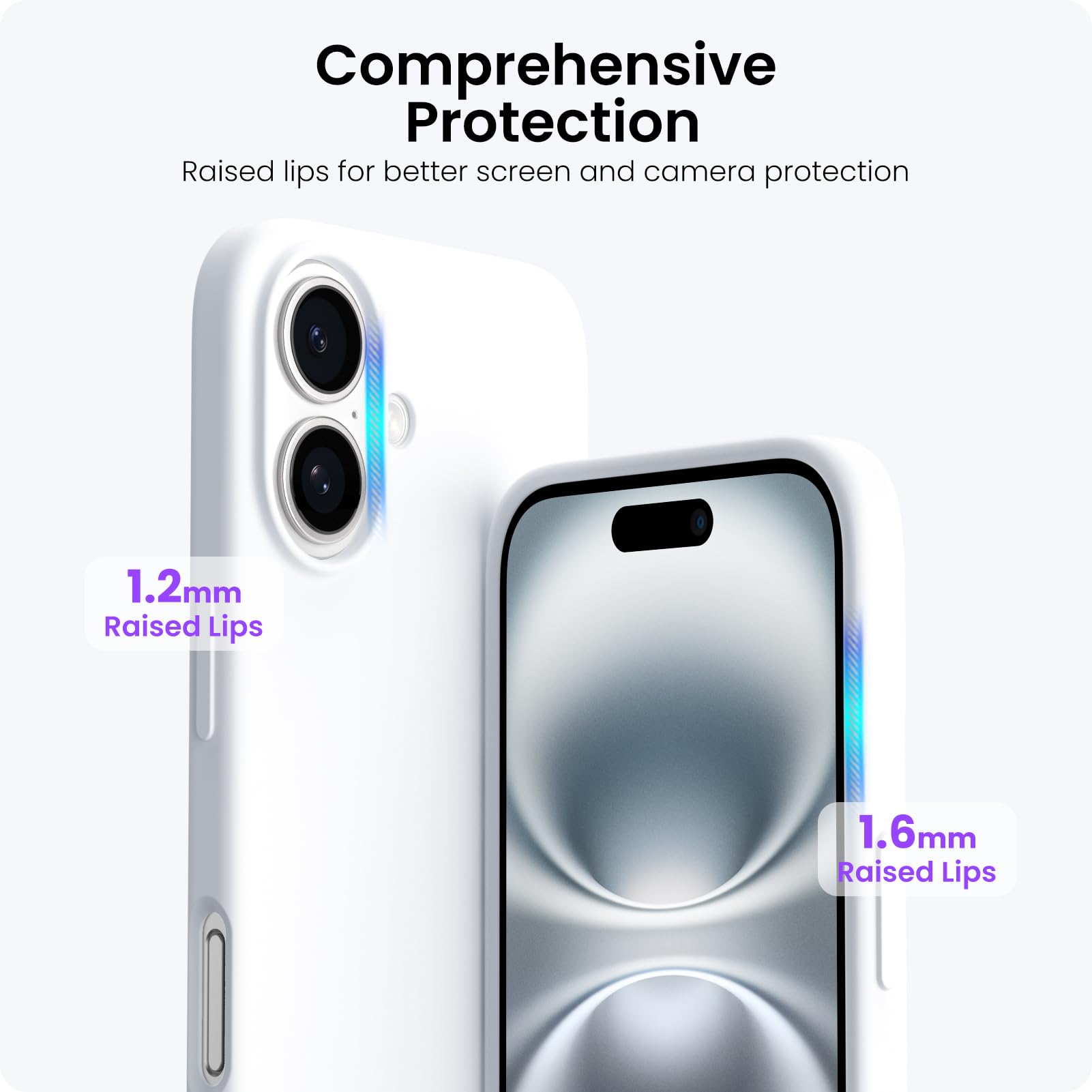Foto 4 | Funda De Teléfono Ornarto Compatible Con Iphone 16 6.1 - Blanca - Venta Internacional.