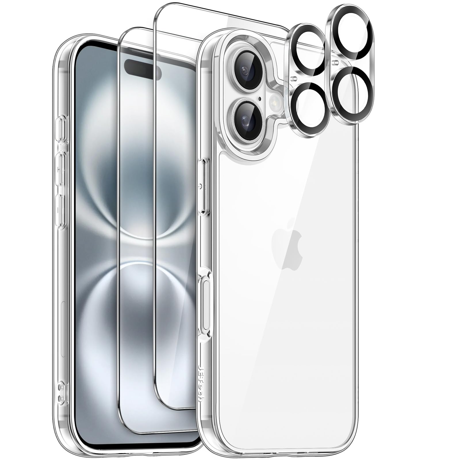 Foto 2 pulgar | Funda Jetech 5 En 1 Para Iphone 16 De 6.1 Pulgadas Con Protectores - Venta Internacional.
