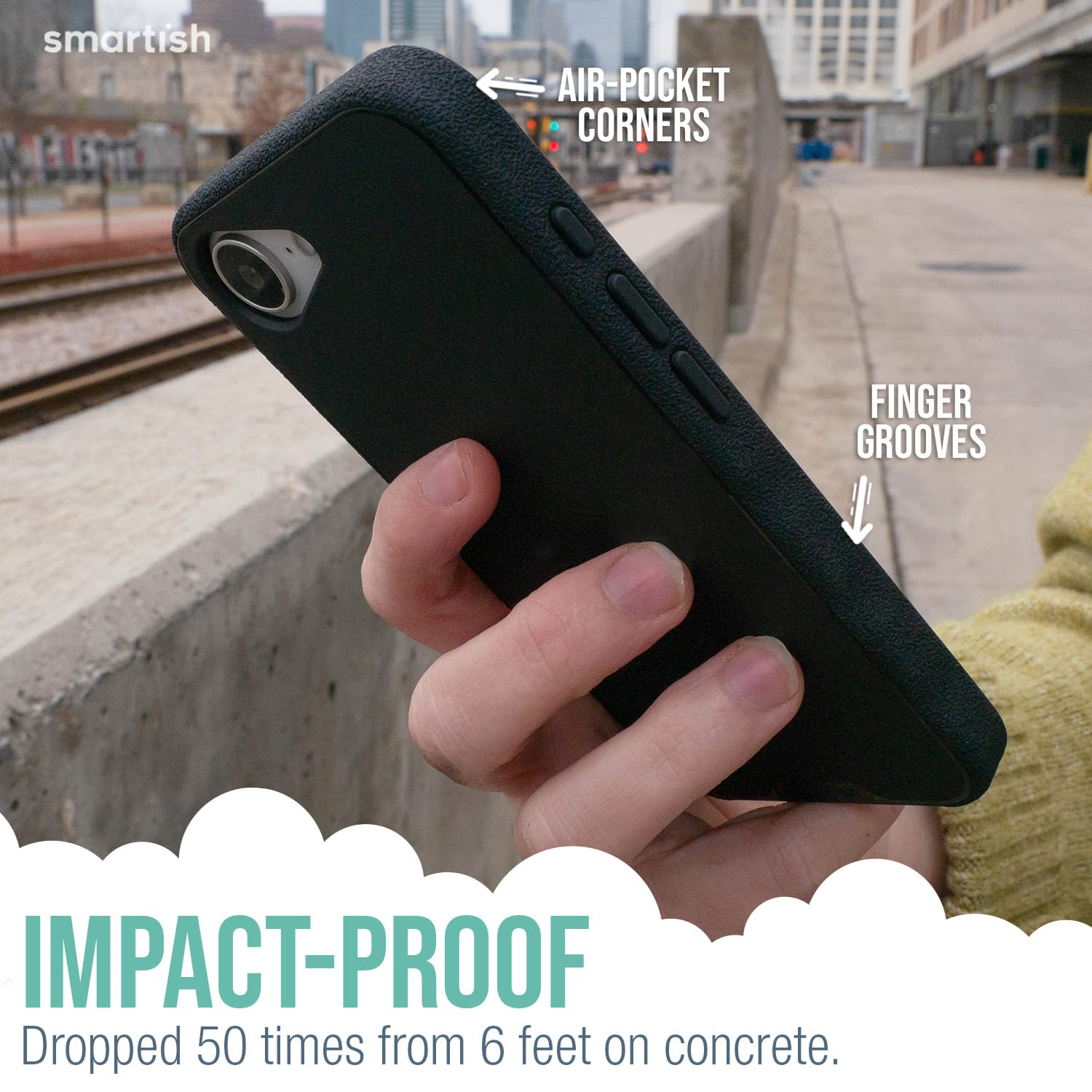 Foto 4 pulgar | Funda Para Teléfono Smartish  Iphone 16e Magsafe Gripmunk Black - Venta Internacional.