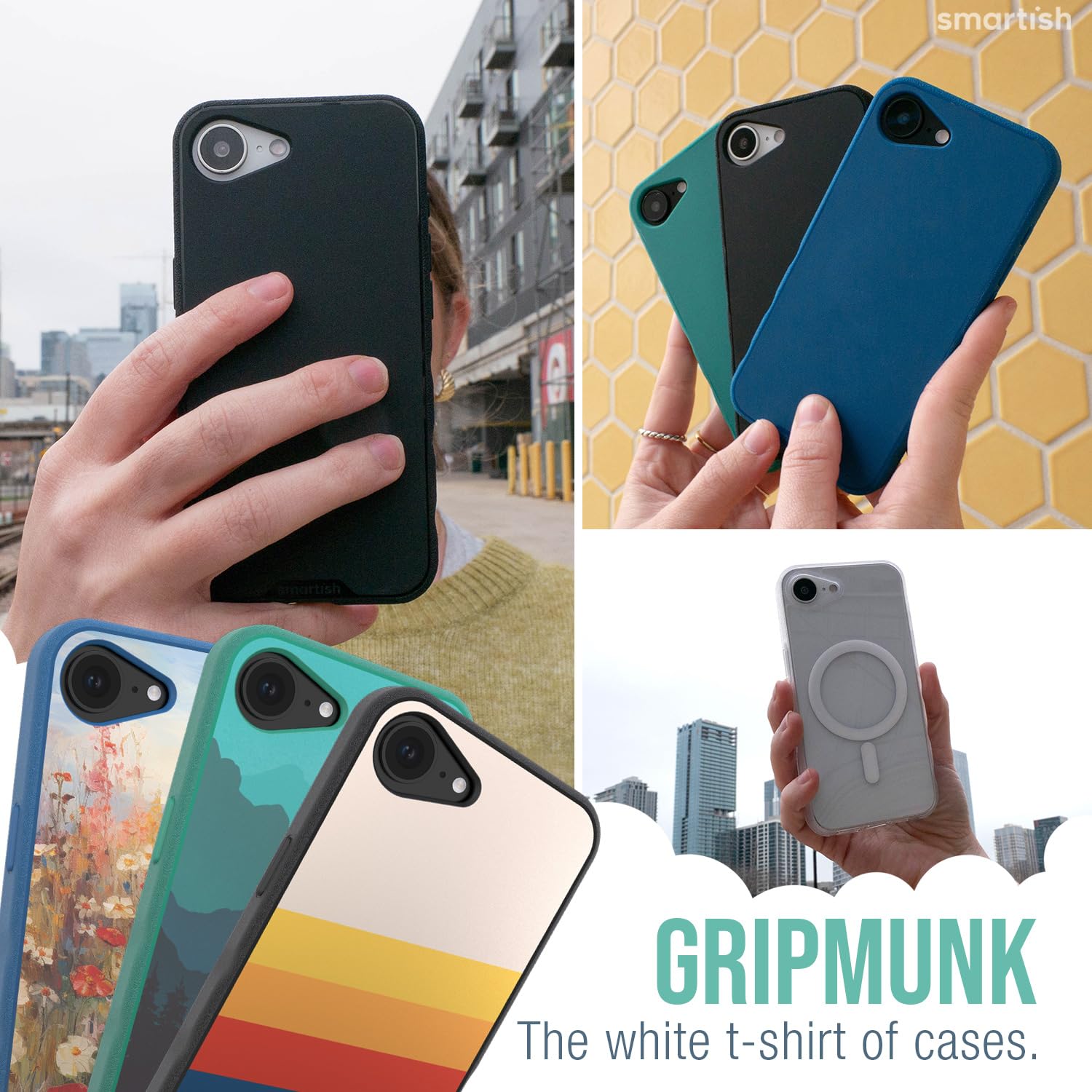 Foto 6 | Funda Para Teléfono Smartish  Iphone 16e Magsafe Gripmunk Black - Venta Internacional.