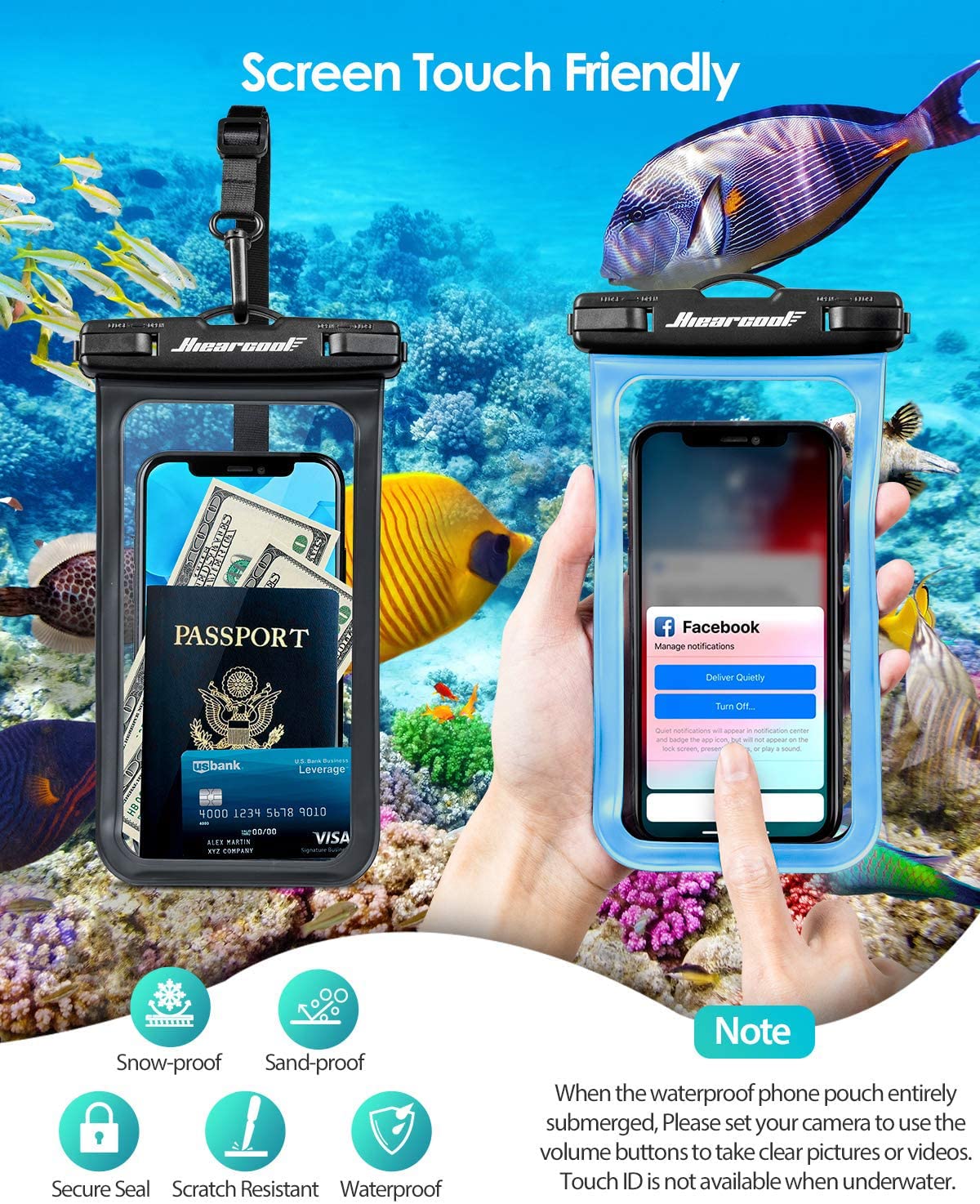 Foto 7 pulgar | Funda Impermeable Hiearcool Para Iphone 15, 14, 13, 12 Pro Max - Venta Internacional.