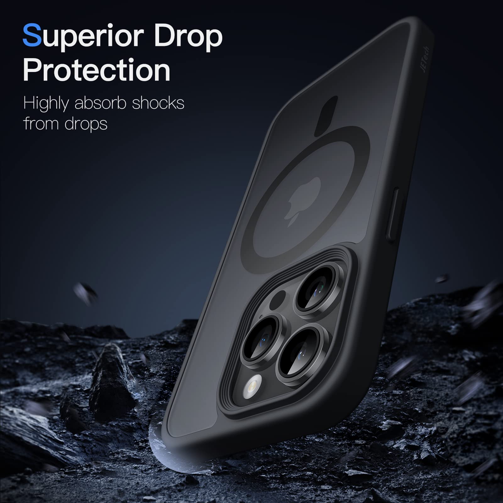 Foto 6 pulgar | Funda Jetech Magnetic Para Iphone 14 Pro Max De 6.7 Pulgadas, Negra - Venta Internacional.