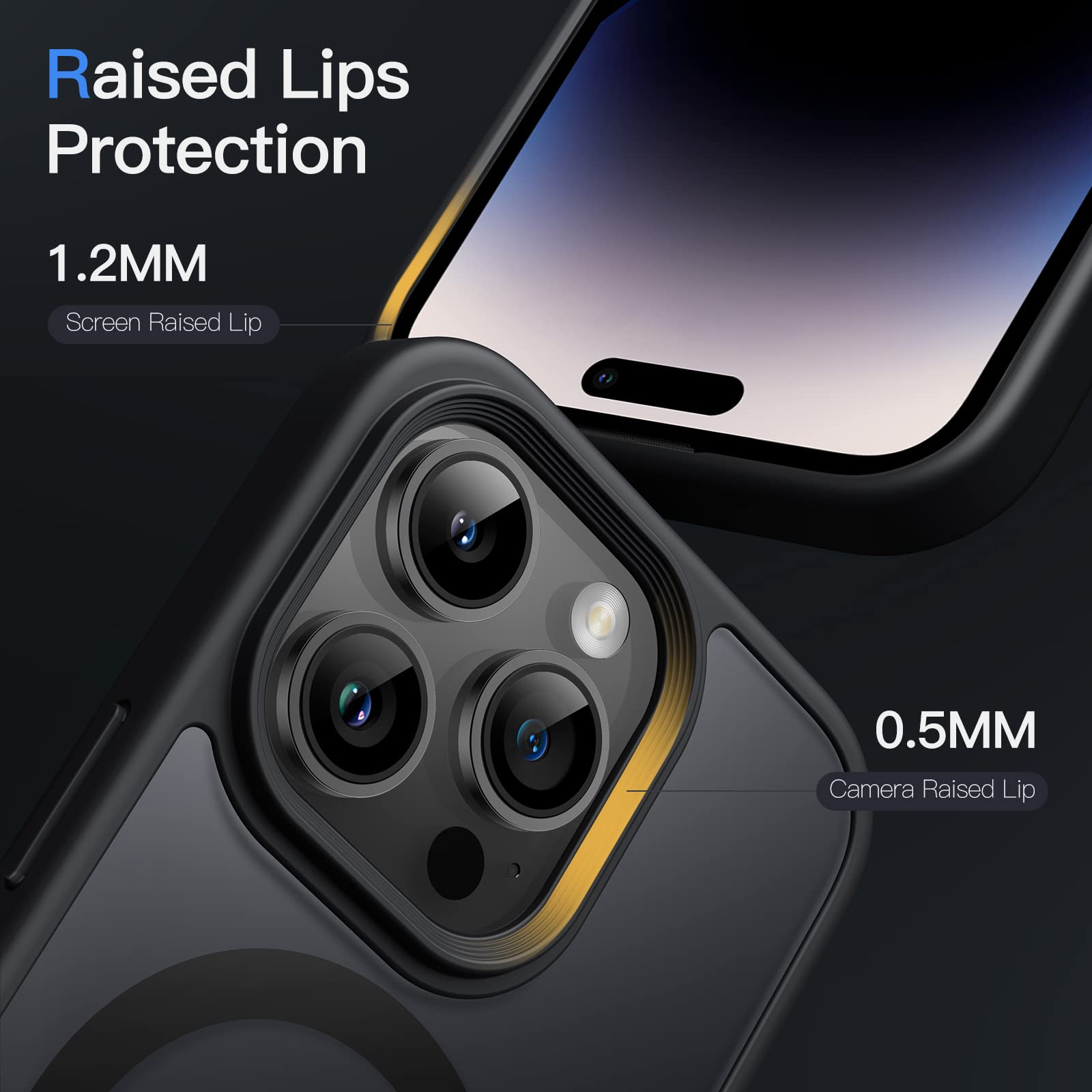 Foto 7 pulgar | Funda Jetech Magnetic Para Iphone 14 Pro Max De 6.7 Pulgadas, Negra - Venta Internacional.