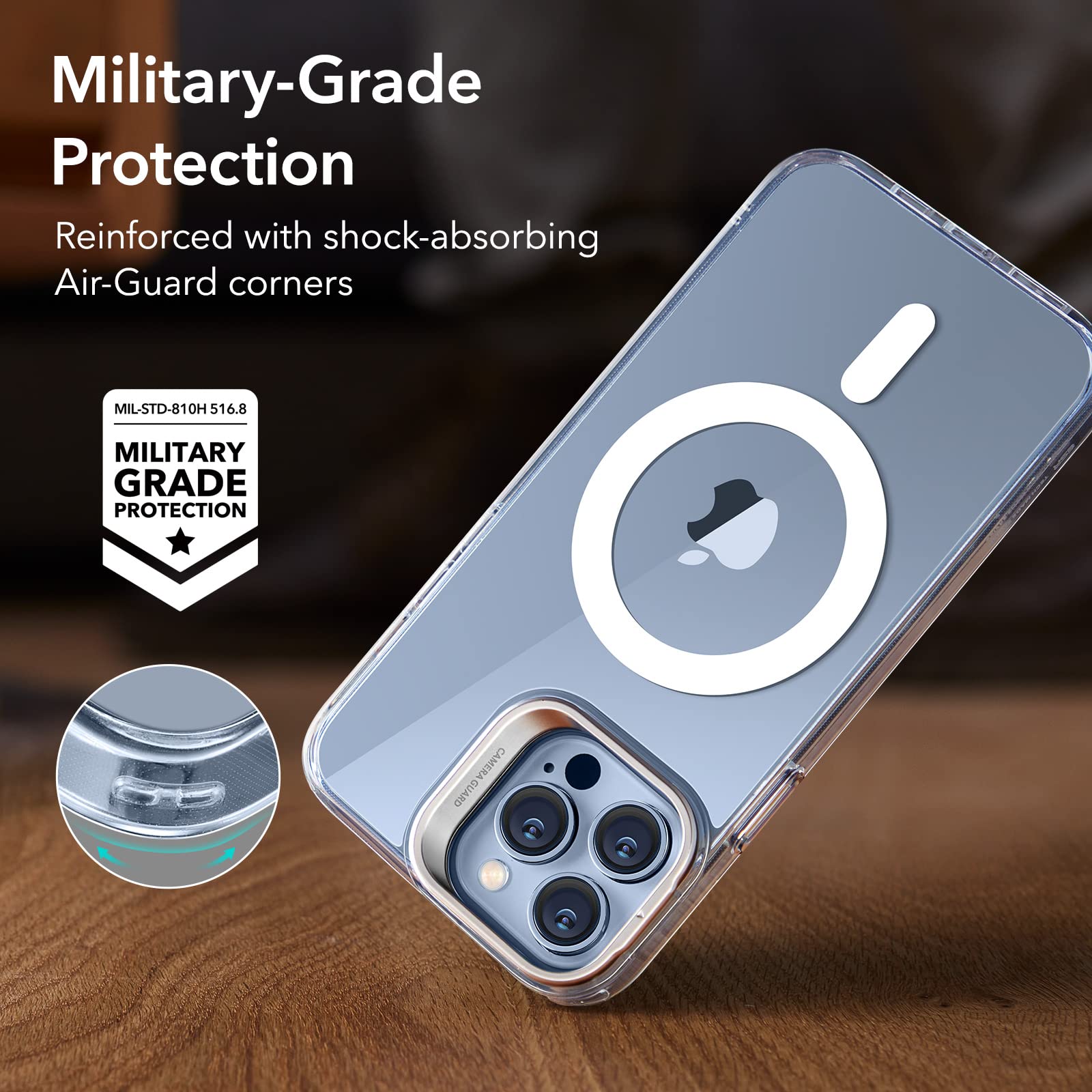 Foto 5 pulgar | Funda De Teléfono Esr Para Iphone 13 Pro Con Magsafe Clear Halolock - Venta Internacional.