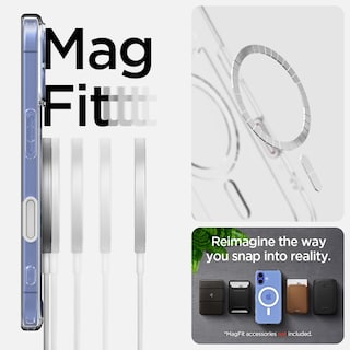 Foto 6 | Funda Para Teléfono Spigen Ultra Hybrid T Magfit Para Iphone 16 - Blanca - Venta Internacional.