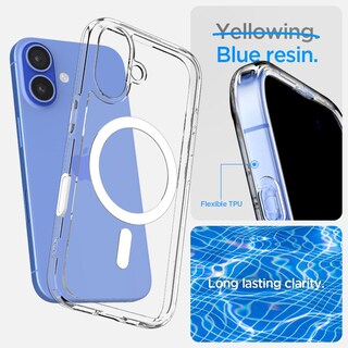 Foto 7 | Funda Para Teléfono Spigen Ultra Hybrid T Magfit Para Iphone 16 - Blanca - Venta Internacional.