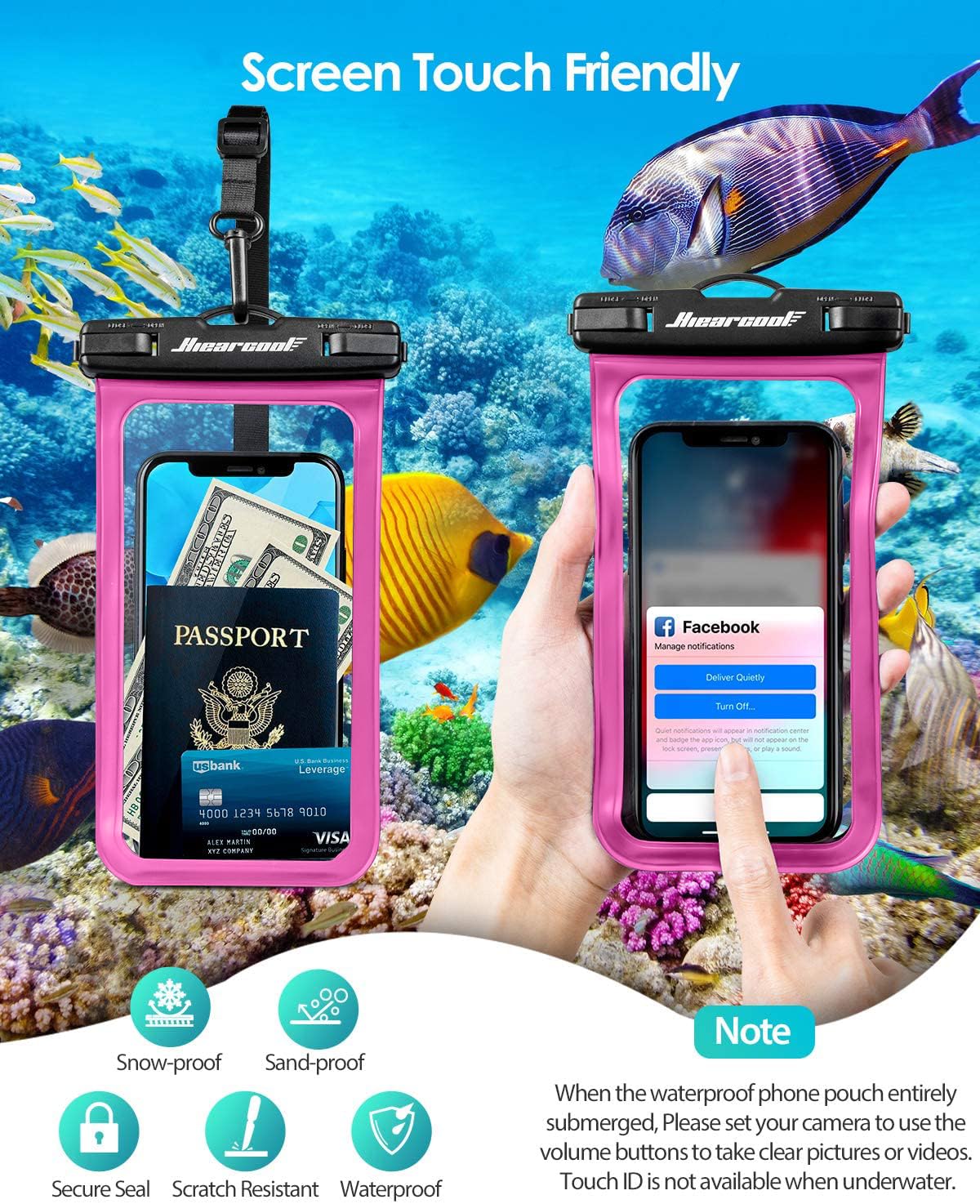 Foto 7 pulgar | Funda Impermeable Hiearcool Para Iphone 16, 15, 14, 13 Pro Max - Venta Internacional.