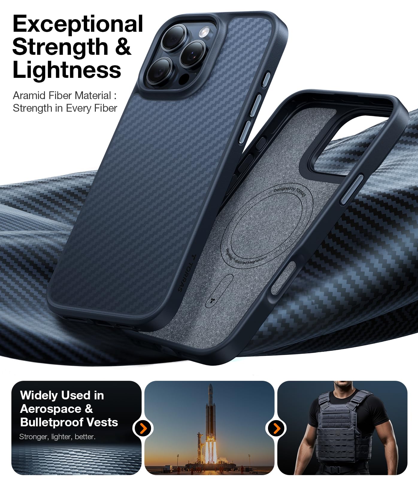Foto 3 pulgar | Funda Para Teléfono Torras, Magnética Mejorada, A Prueba De Golpes, Iphone 16 Pro - Venta Internacional.