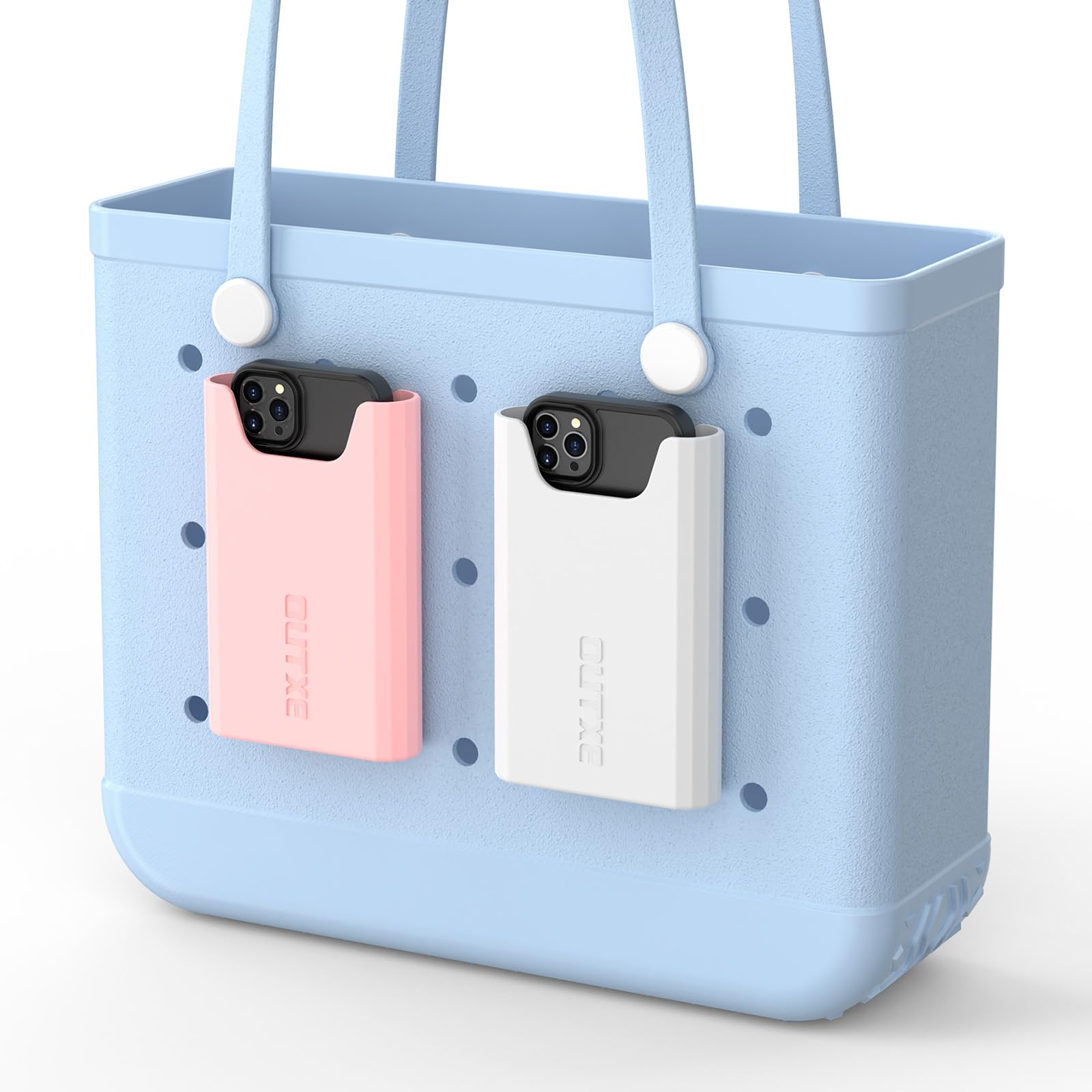 Foto 1 | Soporte De Teléfono Para Bogg Bag Outxe, Paquete De 2, Blanco Y Rosa - Venta Internacional.