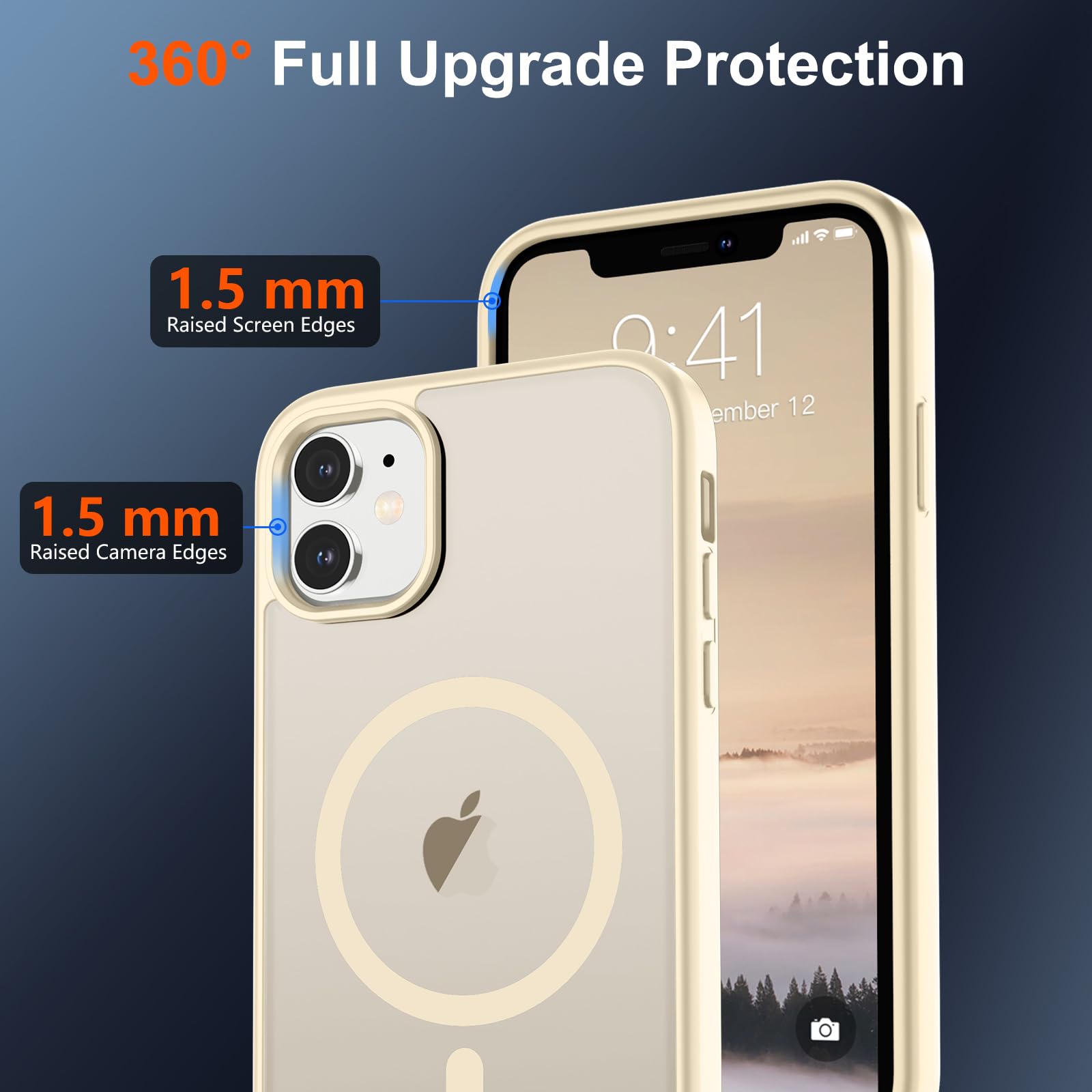 Foto 5 pulgar | Funda Magnética Supfine Para Iphone 11 Con Magsafe, Color Blanco Envejecido - Venta Internacional.