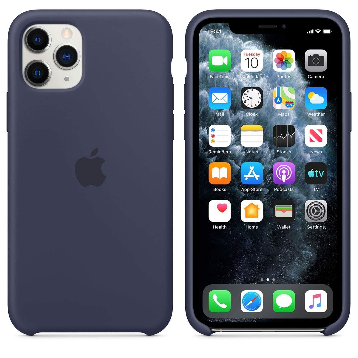 Foto 7 pulgar | Funda De Silicona Para Apple Iphone 11 Pro, Color Azul Medianoche - Venta Internacional.