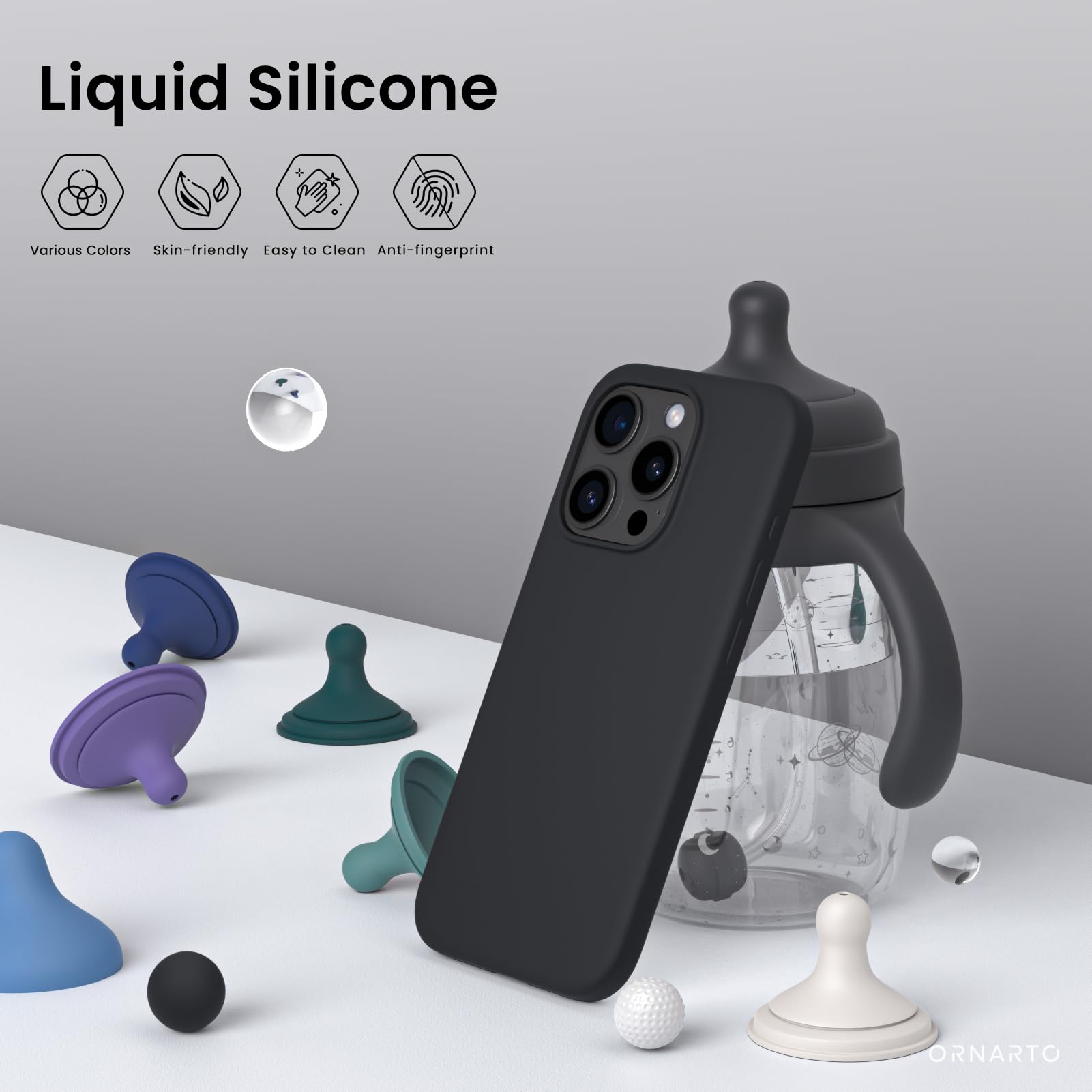 Foto 4 pulgar | Funda De Teléfono Ornarto Compatible Con Iphone 15 Pro Max De 6.7 Pulgadas - Venta Internacional.
