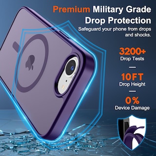 Foto 3 | Funda Magnética Supfine Para Iphone 16e 2025, Color Morado Oscuro - Venta Internacional.