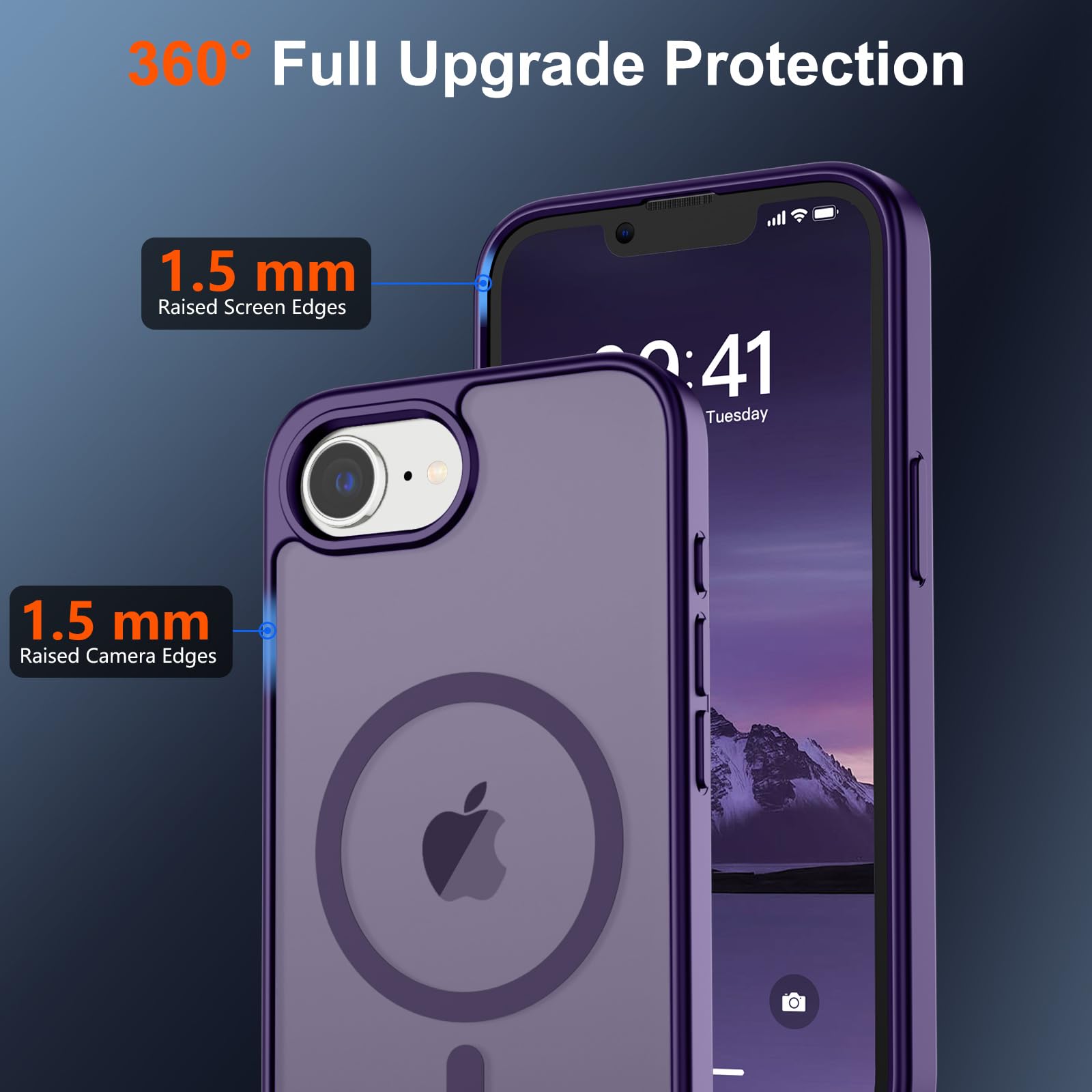 Foto 5 pulgar | Funda Magnética Supfine Para Iphone 16e 2025, Color Morado Oscuro - Venta Internacional.