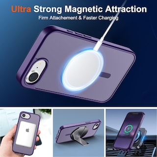 Foto 5 | Funda Magnética Supfine Para Iphone 16e 2025, Color Morado Oscuro - Venta Internacional.