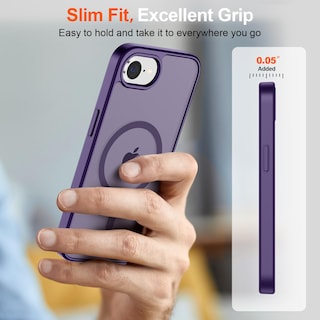Foto 7 | Funda Magnética Supfine Para Iphone 16e 2025, Color Morado Oscuro - Venta Internacional.