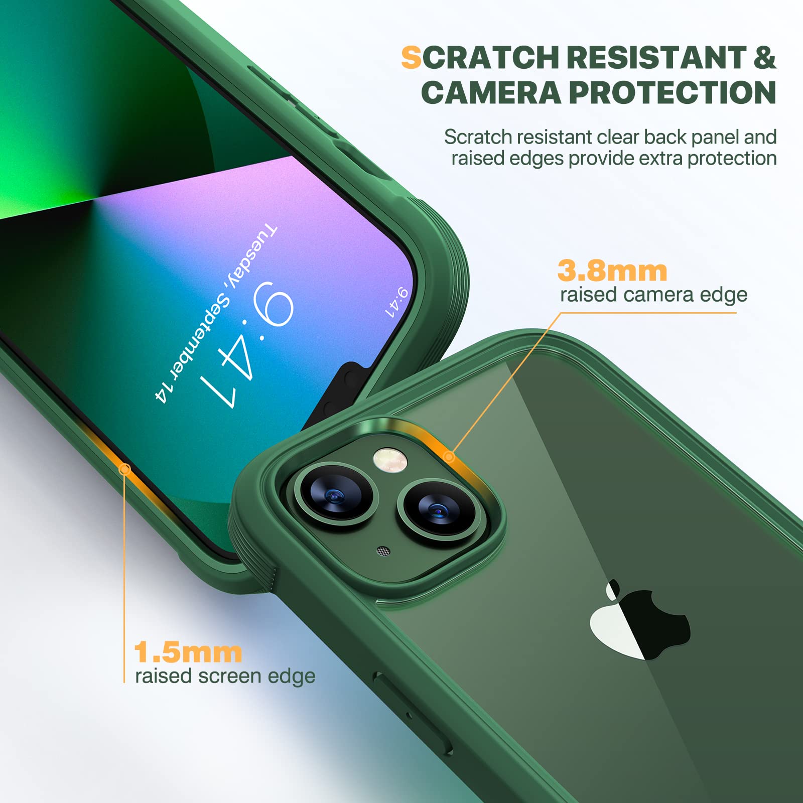Foto 4 pulgar | Funda De Teléfono Diaclara Diseñada Para Iphone 13 6.1 (verde) - Venta Internacional.