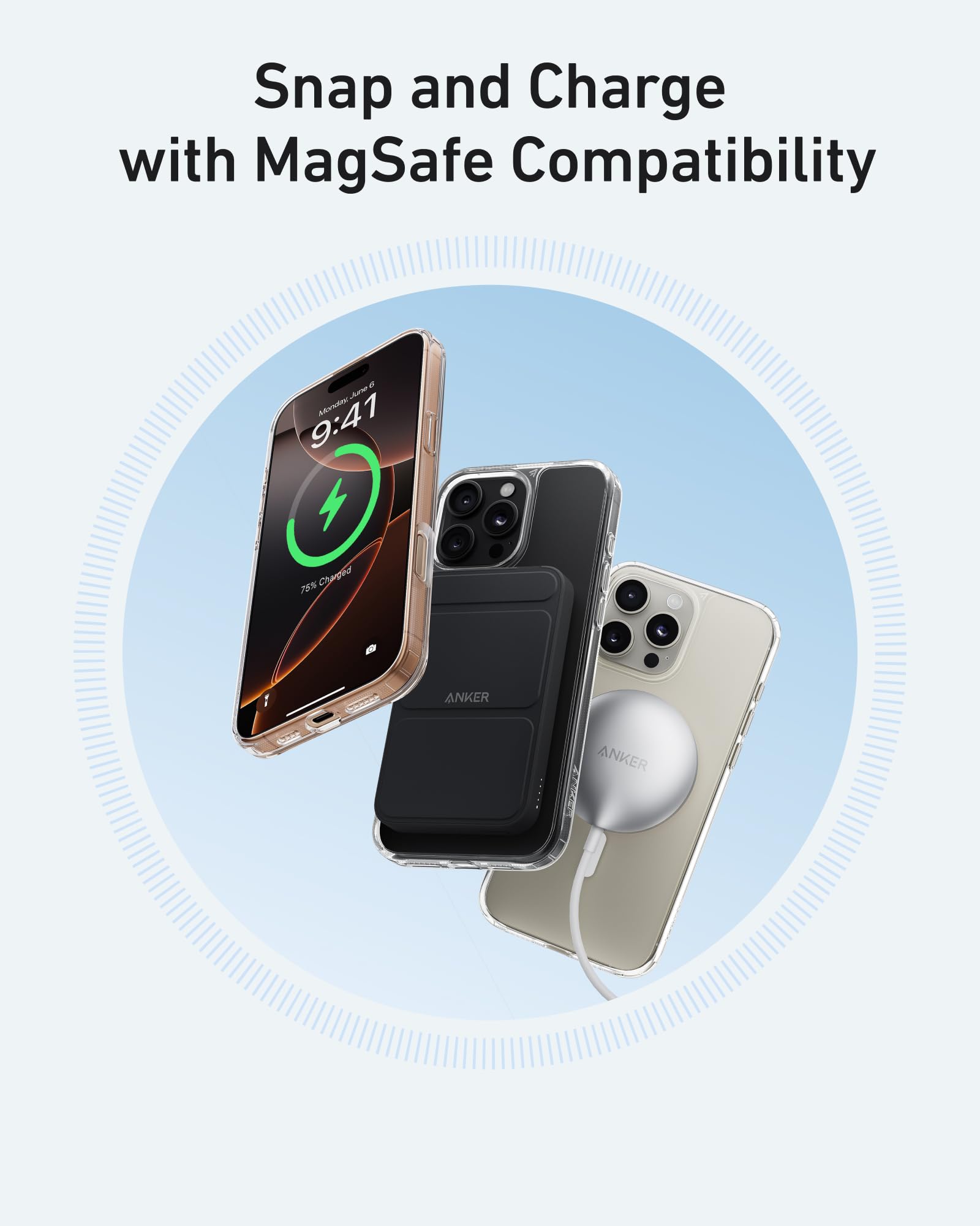 Foto 6 pulgar | Funda De Teléfono Anker Maggo Clear Magmagmagic Para Iphone 16 Pro Max - Venta Internacional.