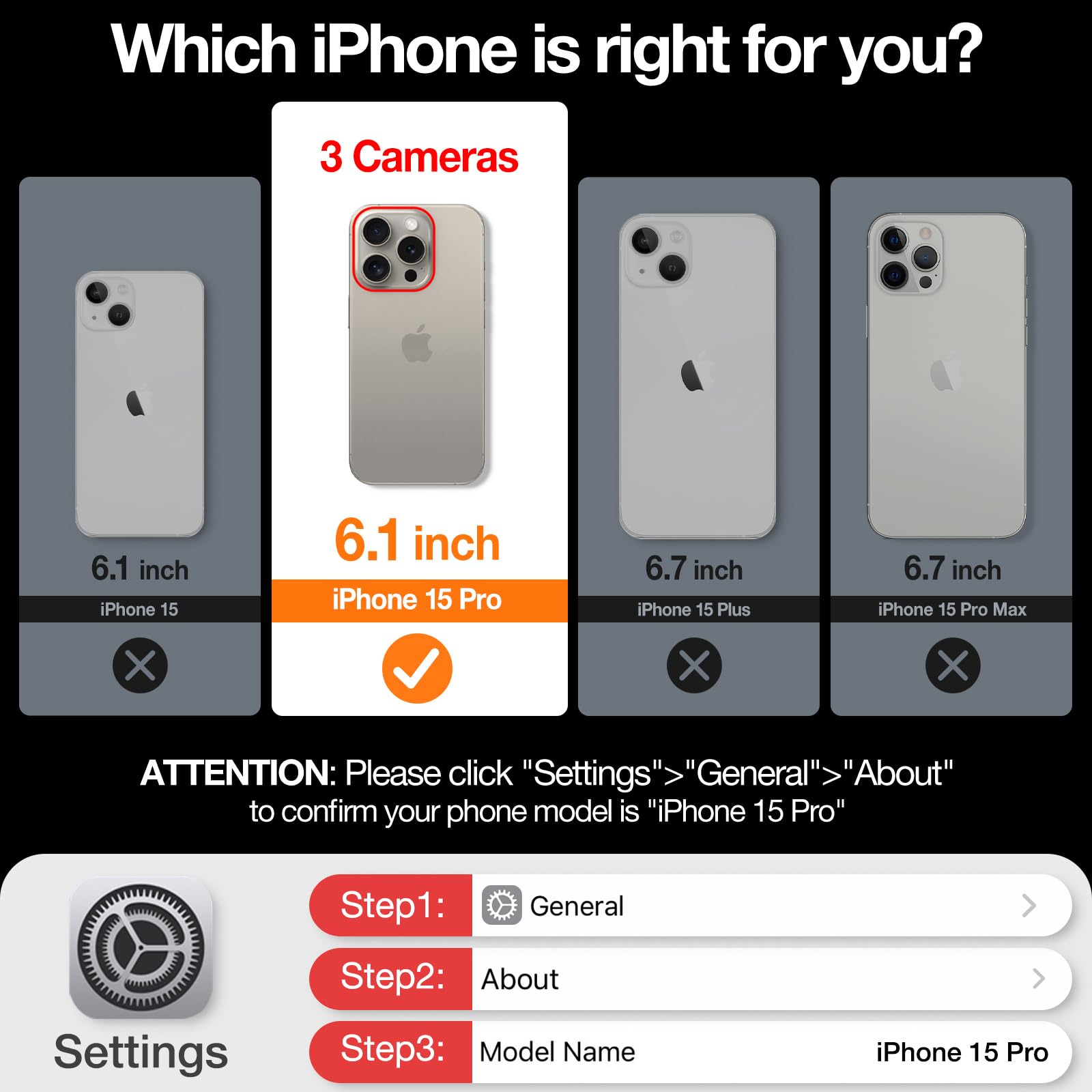 Foto 8 pulgar | Funda Torras Slim-fit Para Iphone 15 Pro De 6.1 Pulgadas Negra - Venta Internacional.