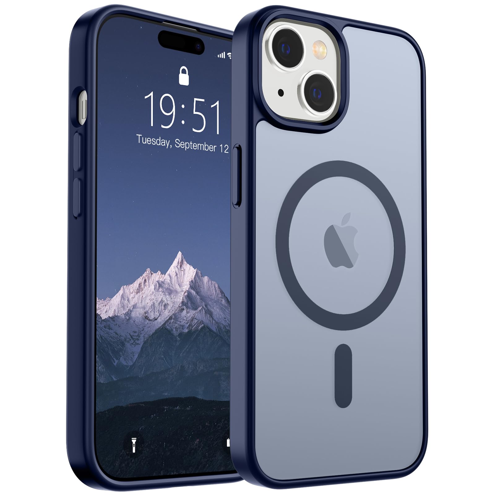 Foto 2 pulgar | Funda Magnética Supfine Para Iphone 15, Color Azul Marino - Venta Internacional.