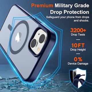 Foto 3 | Funda Magnética Supfine Para Iphone 15, Color Azul Marino - Venta Internacional.