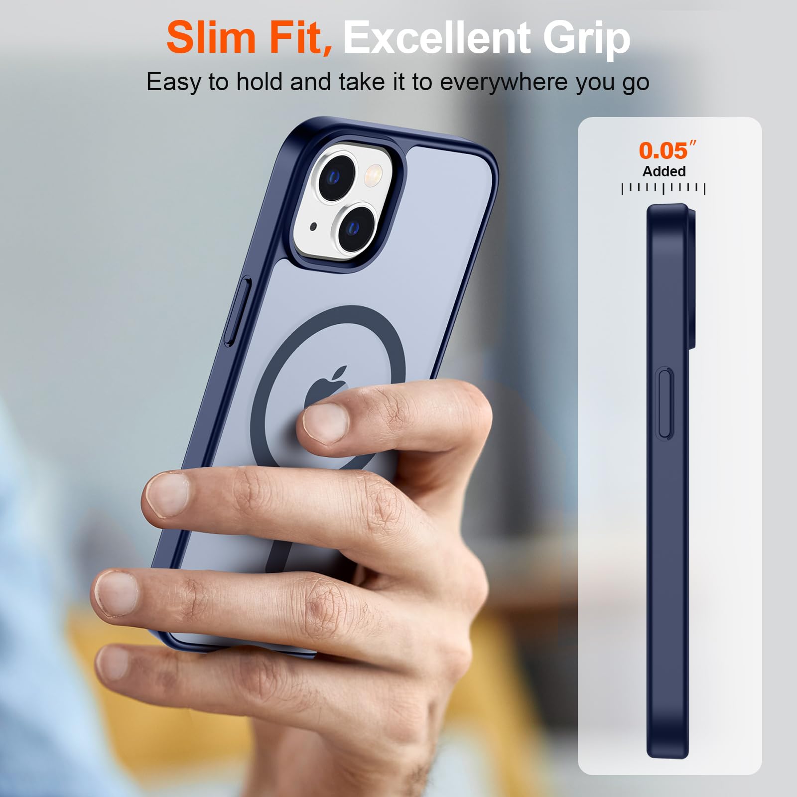 Foto 8 pulgar | Funda Magnética Supfine Para Iphone 15, Color Azul Marino - Venta Internacional.