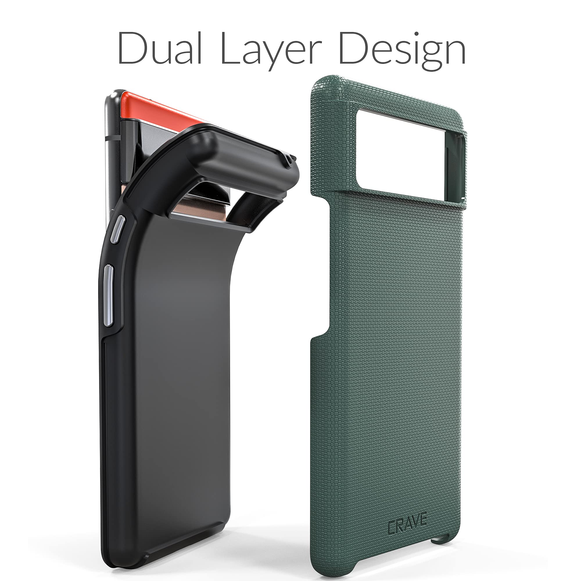 Foto 4 | Funda Crave Dual Guard A Prueba De Golpes Para Google Pixel 6, Color Verde - Venta Internacional.
