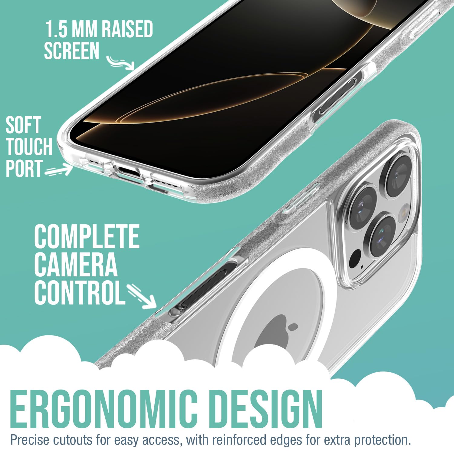 Foto 4 pulgar | Funda Magnética Smartish Gripmunk Para Iphone 16 Pro - Venta Internacional.