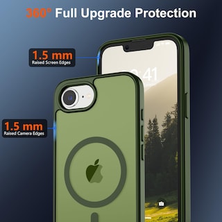 Foto 4 | Funda Magnética Supfine Para Iphone 16e 2025, Color Verde - Venta Internacional.