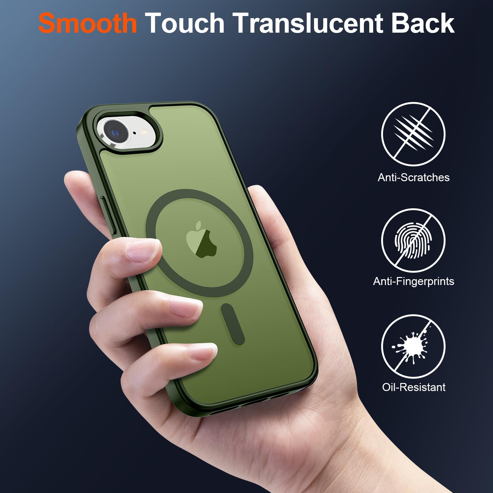 Foto 6 | Funda Magnética Supfine Para Iphone 16e 2025, Color Verde - Venta Internacional.