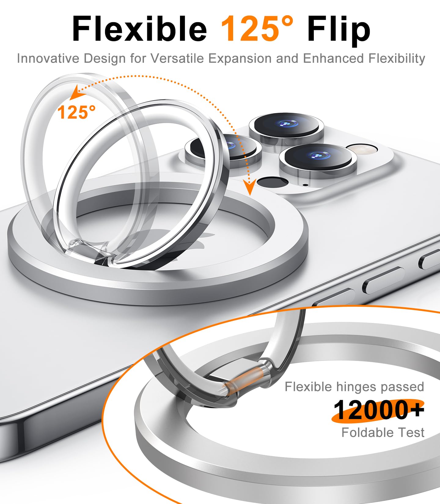 Foto 3 pulgar | Soporte Magnético Temdan Para Iphone Magsafe, Plateado - Venta Internacional.